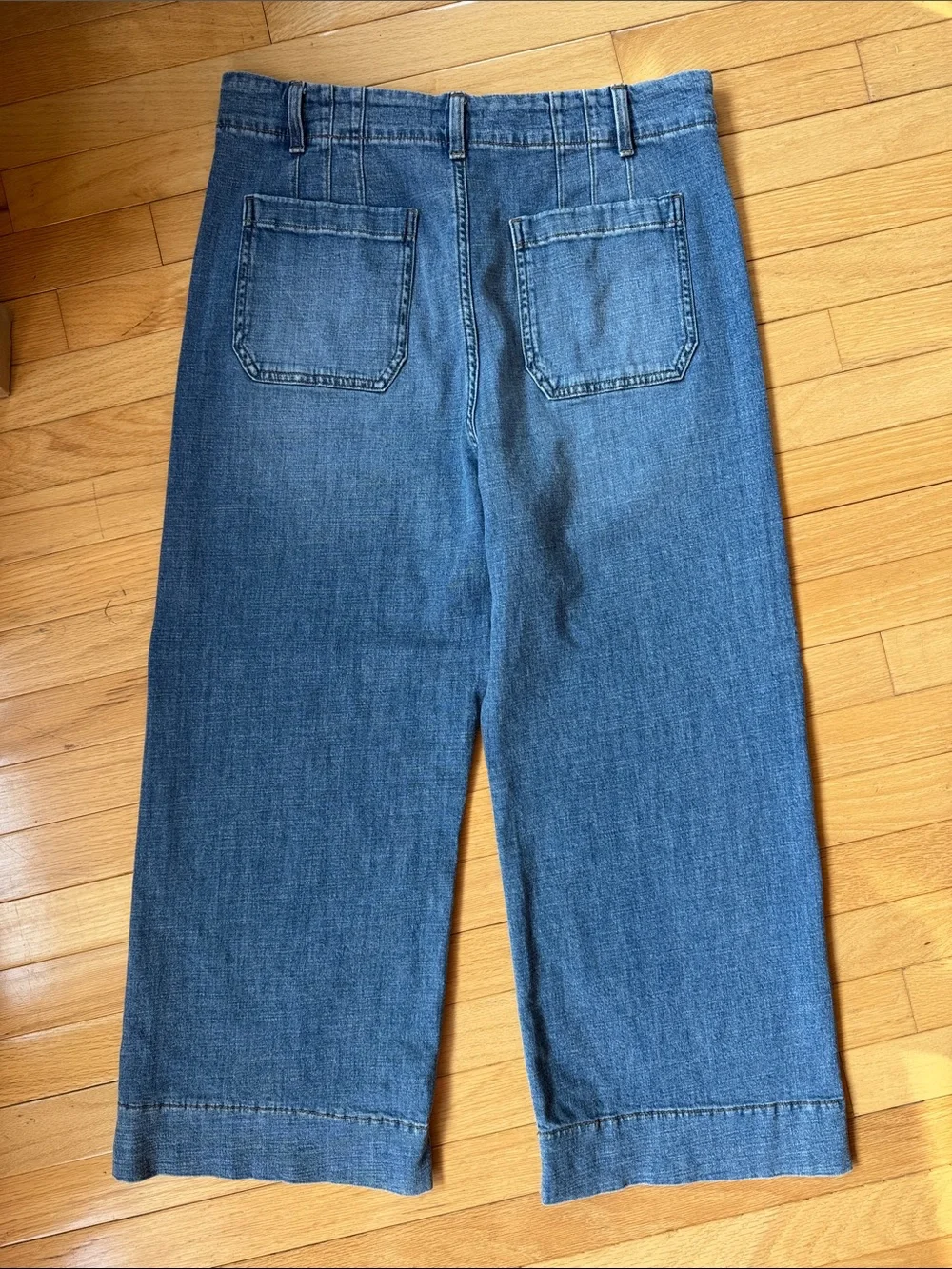 LC Lauren Conrad super high rise wide leg cropped jeans - 16